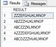 Output result